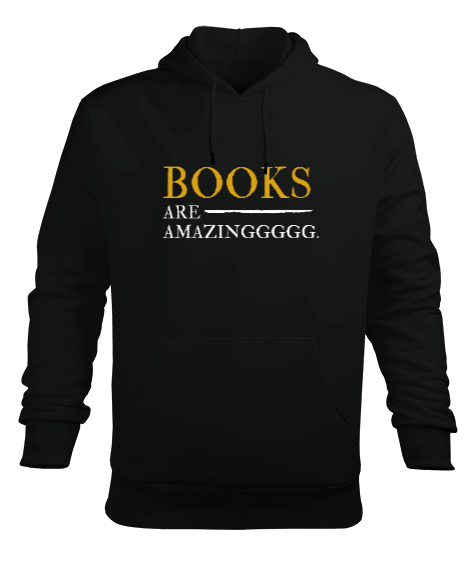 Kitap severler kitaplar harikadır Erkek Kapüşonlu Hoodie Sweatshirt