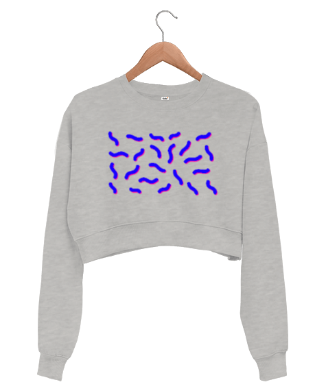Tisho - Kıvır Kıvır Kadın Crop Sweatshirt