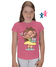 kız çocuk pembe sevimli güzel Çocuk Karpuz Kol - Tisho