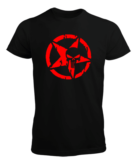 Tisho - Kızıl Yıldız ve Punisher - OneArtTasarım Erkek Tişört