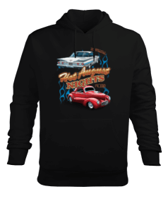 Tisho - Klasik araba baskılı Erkek Kapüşonlu Hoodie Sweatshirt