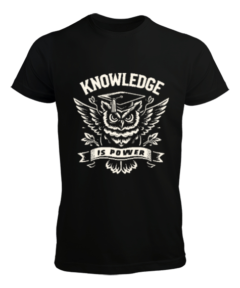 Tisho - knowledge Siyah Erkek Tişört