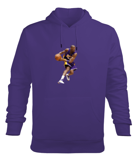 Tisho - Kobe Bryant Sweatshirt Erkek Mor Erkek Kapüşonlu Hoodie Sweatshirt