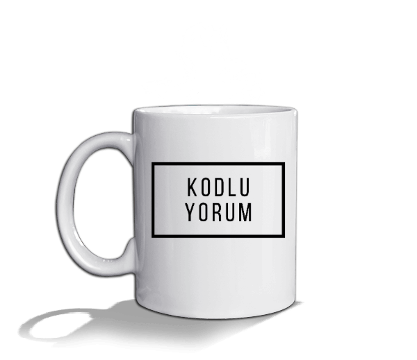 Tisho - KODLU YORUM Beyaz Kupa Bardak