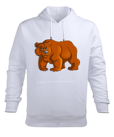 Tisho - Komik ayı Erkek Kapüşonlu Hoodie Sweatshirt