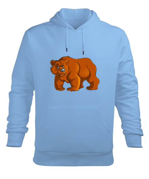 Tisho - Komik güçlü ayı Erkek Kapüşonlu Hoodie Sweatshirt