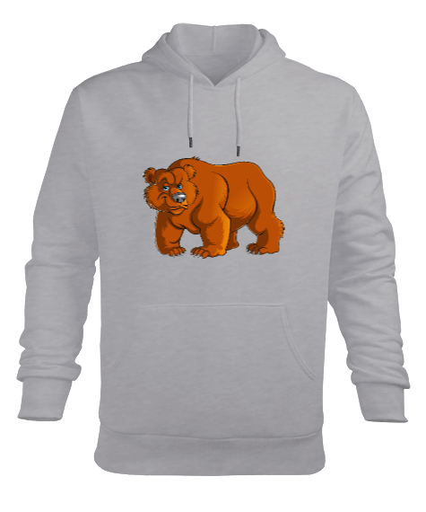 Tisho - Komik güçlü ayı Erkek Kapüşonlu Hoodie Sweatshirt