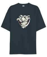 Komik Surat - Face Füme Oversize Unisex Tişört - Tisho