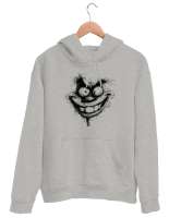 Komik Surat - Face V2 Gri Unisex Kapşonlu Sweatshirt - Tisho