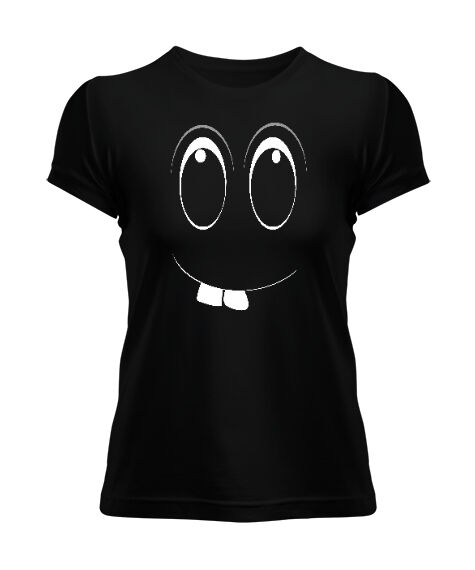Tisho - Komik Surat Siyah Kadın Tişört