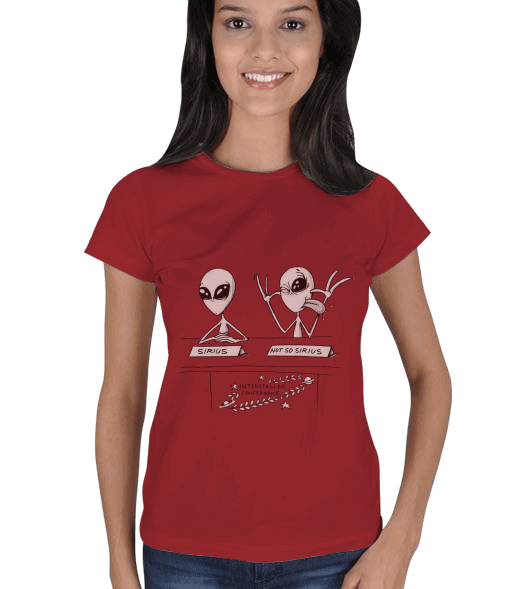 Tisho - Komik Uzaylı Kadın Tişört