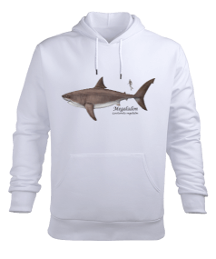 Tisho - köpek balığı, megaladon, shark Erkek Kapüşonlu Hoodie Sweatshirt