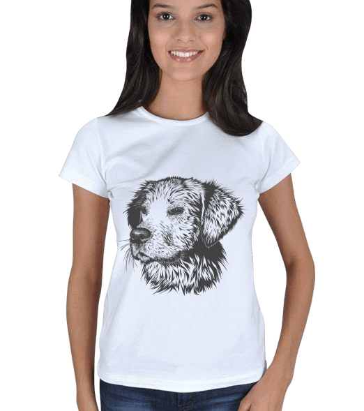 Tisho - Köpek Baskılı Kadın Tişört