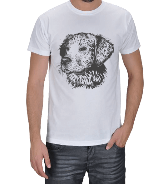 Tisho - Köpek Baskılı Tasarım Erkek Tişört