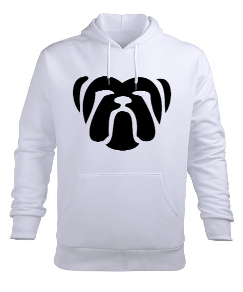 Tisho - Köpek, Bulldog Erkek Kapüşonlu Hoodie Sweatshirt