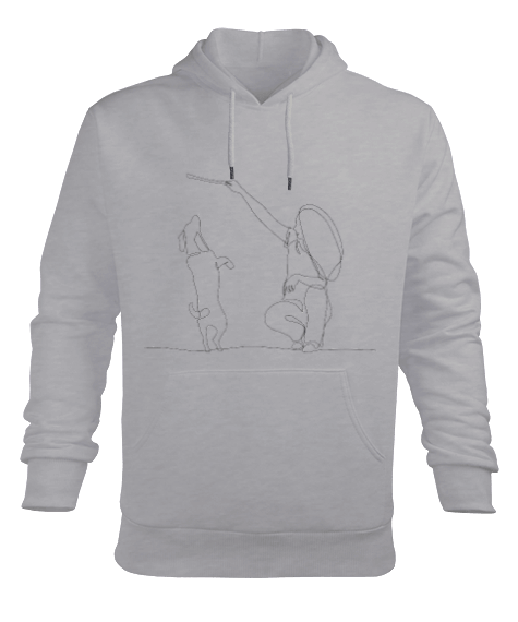 Tisho - Köpek Desenli Sweet Erkek Kapüşonlu Hoodie Sweatshirt