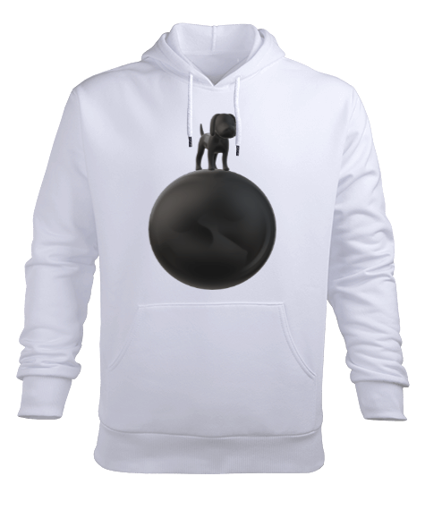 Tisho - KÖPEK-DOG TASARIMLI Erkek Kapüşonlu Hoodie Sweatshirt