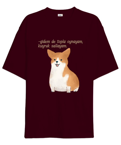 Tisho - KÖPEK Oversize Unisex Tişört