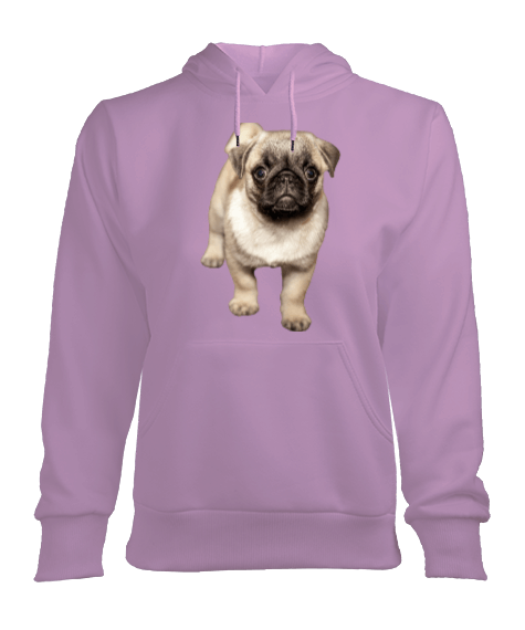 Tisho - Köpek Resimli Kadın Kapşonlu Hoodie Sweatshirt Kadın Kapşonlu Hoodie Sweatshirt