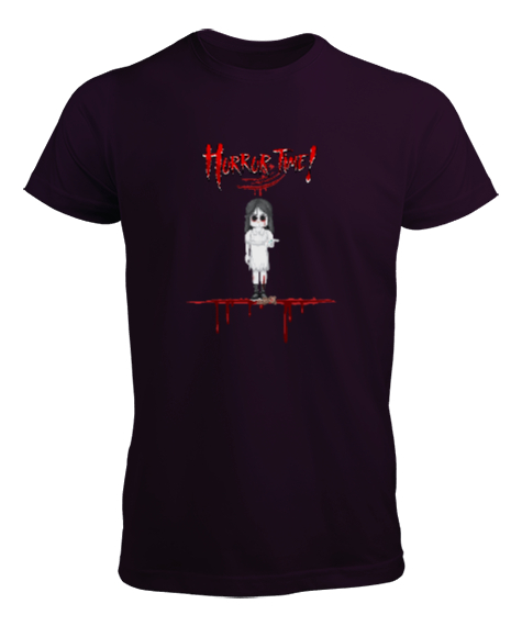 Tisho - Korku Zamanı - Horror Time Koyu Mor Erkek Tişört