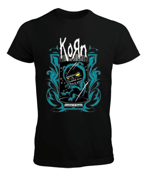 Tisho - Korn Rock Tasarım Baskılı Erkek Tişört
