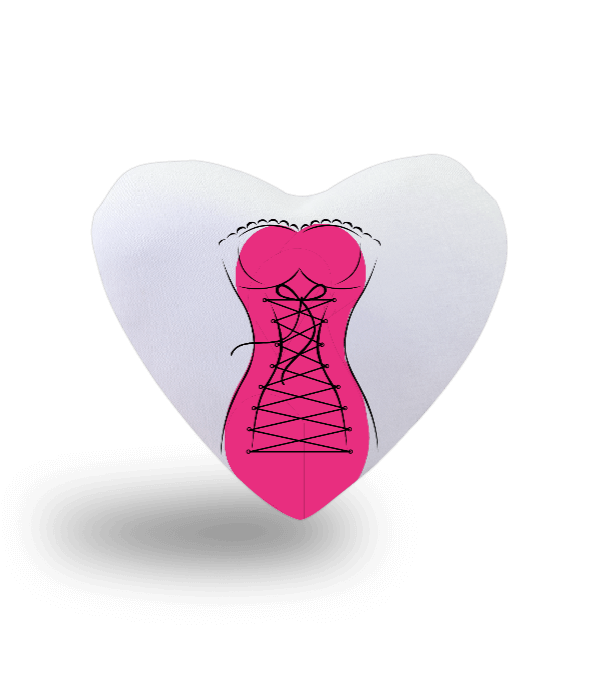 Tisho - Korse Desenli Kalp Yastık