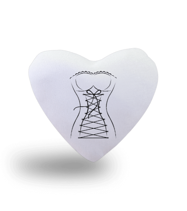 Tisho - Korse Desenli Kalp Yastık