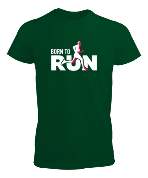 Tisho - Koşmak için Doğmuş - Run Çimen Yeşili Erkek Tişört