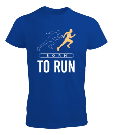 Tisho - Koşmak İçin Doğmuş - Run V2 Saks Mavi Erkek Tişört