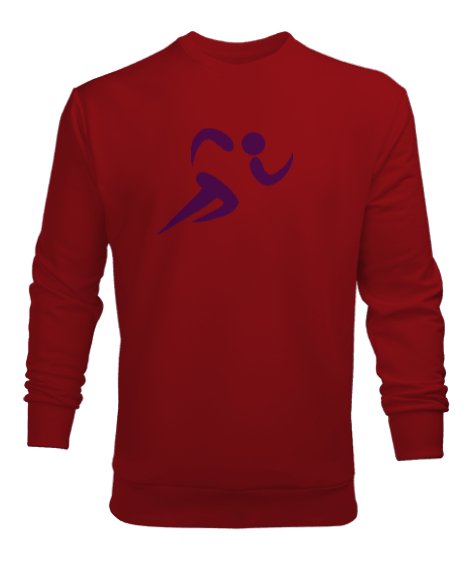 Tisho - Koşucu Kırmızı Erkek Sweatshirt