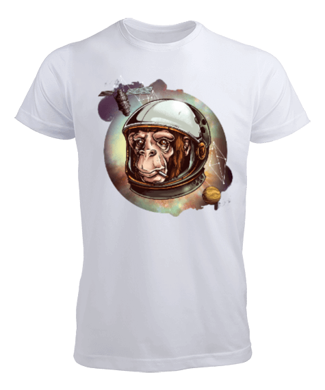 Tisho - Kozmik Şempanze, Özel Çizim İllüstrasyon Erkek Tişört