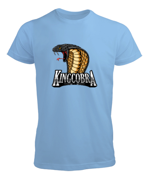 Tisho - Kral Kobra - King Cobra Buz Mavisi Erkek Tişört