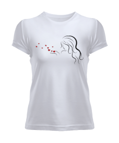 Tisho - Küçük kalpler tasarımı Kadın Tişört