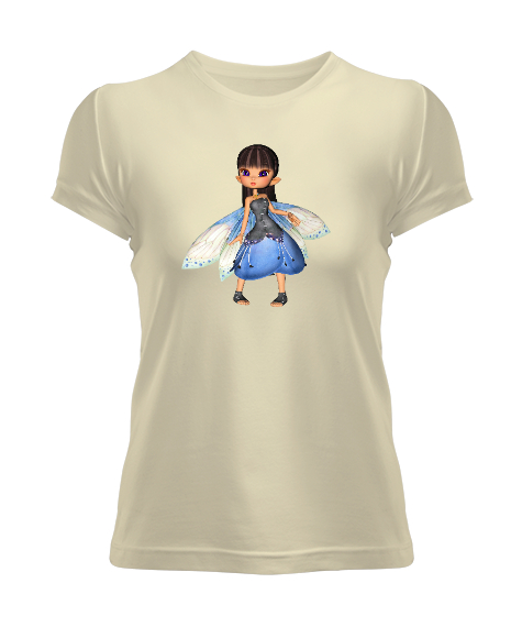 Tisho - Küçük Peri - Little Fairy Krem Kadın Tişört