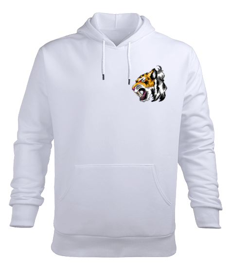 Tisho - KÜKREYEN KAPLAN DESENLİ Erkek Kapüşonlu Hoodie Sweatshirt