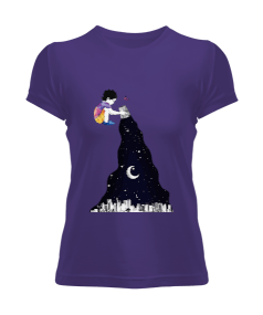 Tisho - Kumda Kale Gece Ay Çocuk Kadın Tişört