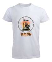 Kürşad- Göktürkçe Beyaz Erkek Tişört - Tisho