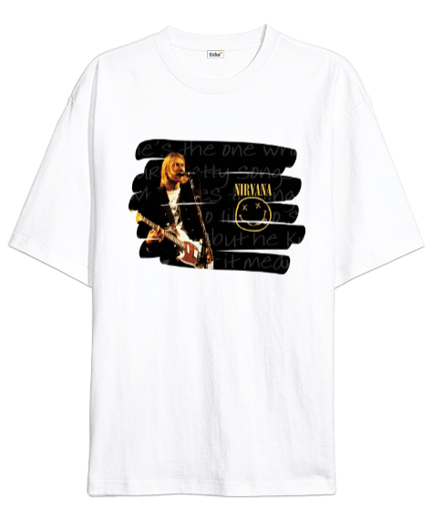 Tisho - Kurt Cobain Nirvana v2 Oversize Unisex Tişört