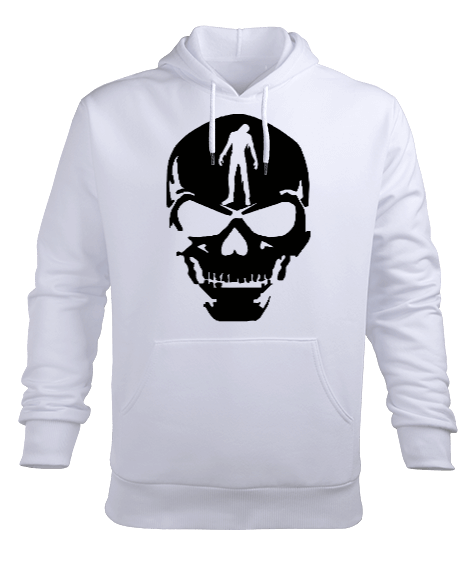 Tisho - Kuru Kafa Zombi - OneArtTasarım Erkek Kapüşonlu Hoodie Sweatshirt