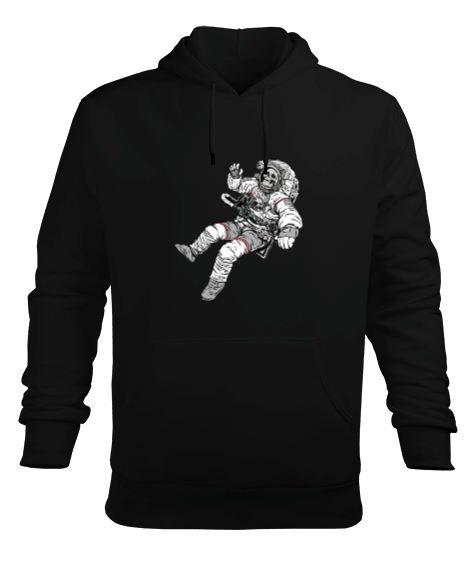 Tisho - Kurukafa Astronot Erkek Kapüşonlu Hoodie Sweatshirt