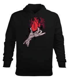 Kurukafa kalp Erkek Kapüşonlu Hoodie Sweatshirt - Tisho