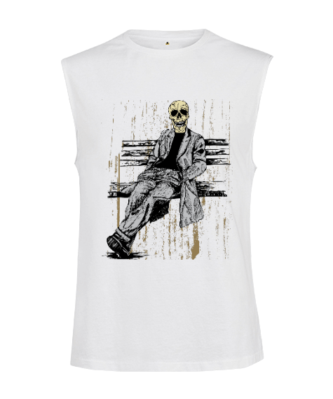 Tisho - kurukafa-skull kesik kol unisex t-shirt Kesik Kol Unisex Tişört