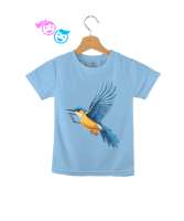 kuş desenli Buz Mavisi Çocuk Unisex - Tisho