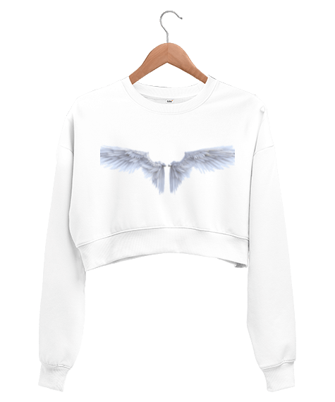 Tisho - Kuş kanatlı Kadın Crop Sweatshirt
