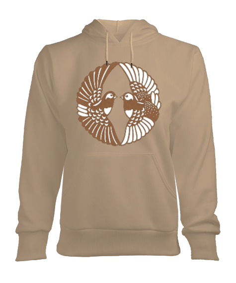 Tisho - KUŞLU SWEATSHİRT Kadın Kapşonlu Hoodie Sweatshirt