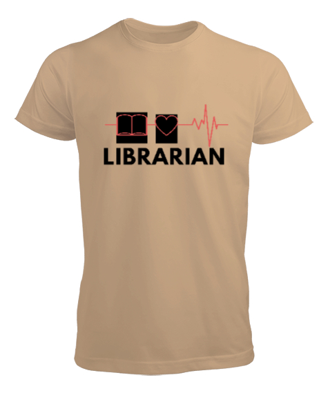 Tisho - Kütüphaneci Özel Tasarım Camel Erkek Tişört