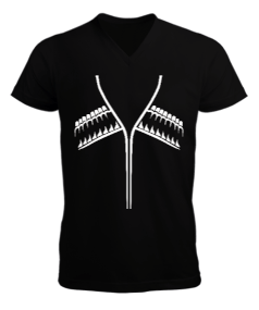 Kuzey Kafkasya halklarının halk kıyafetleri. Erkek Kısa Kol V Yaka Tişört - Tisho