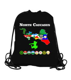 Kuzey Kafkasya haritası,Kuzey Kafkasya ülkelerinin bayrakları. Büzgülü Spor Çanta - Tisho