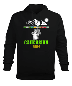 Kuzey Kafkasya ülkelerinin bayrakları. Erkek Kapüşonlu Hoodie Sweatshirt - Tisho
