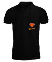 Kuzey Makedonya,Makedonya,Makedonya Bayrağı,Makedonya logosu,Macedonia flag. Siyah Erkek Kısa Kol Polo Yaka - Tisho